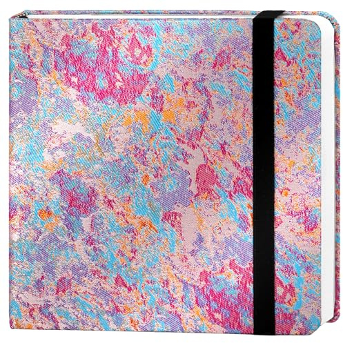 Funto Watercolor Journal, 6.3x6.3, 100% Cotton, 300gsm/140lb Cold Press | 24 Sheets, Inner Paper Pocket, Acid-Free Watercolor Paper for Painting, Sketching, Mixed Media and Travel