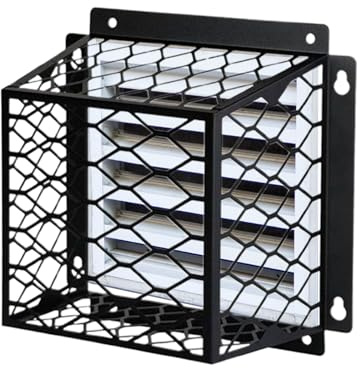 Black 7x5 Inch Dryer Vent Bird Guard Weather-Resistant Galvanized Steel Bird Shield Outdoor Dryer Vent Cover Bathroom Extractor Fan Cover for Kitchen, Bathroom, Laundry Room
