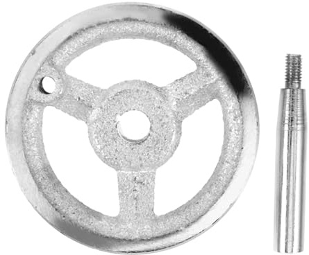 BESTOYARD Carbon Steel Crank Handle Hand Wheel 6-inch Round Knob Revolving Handle for CNC Lathes and Milling Machines Sturdy Chrome-Plated Finish
