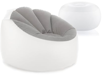 InnovaGoods® Pouf gonfiabile esterno + poltrona con LED multicolore, impermeabile, con toppa di riparazione e telecomando, divano ideale per campeggio, piscina, interni e giardino