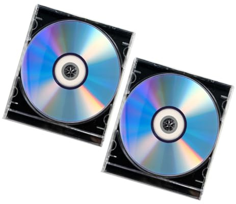 ERINGOGO 2juegos Discos CD-r Vídeo Grabables con Caja Jewel Case Alta Capacidad para Música y Grabaciones Telefónicas Compatibles con VCR y Ordenadores Medios para Datos y Audio