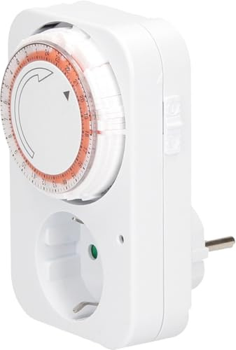 Programador Temporizador - Temporizador de 24 Horas con Ajuste de 15 Minutos, Ideal para controlar Dispositivos eléctricos de Forma programada.