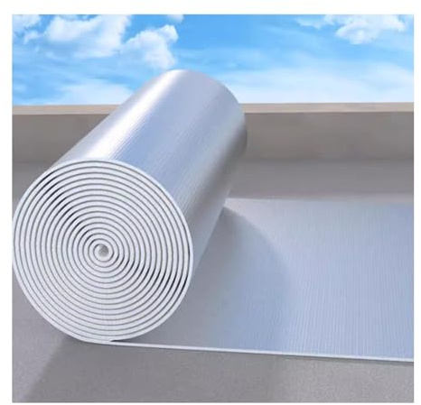 YPIOUREN Foam Core Radiant Barrier，Foam Thermal Insulation, Aluminum Foil Thermal Insulation Film，for Rental Apartment/Office/Car Window/Skylight(500cm/196.9in,2cm/0.79in)