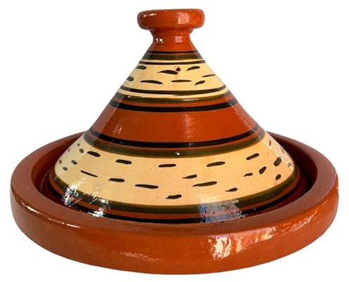 Tajine XL 35 cm Terracotta Hand Painted - Traditional Moroccan/Tunisian Pot + Free Ebook 2611251306