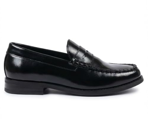 Men's Classic Penny Loafers PU Leather Slip-On Dress Shoes