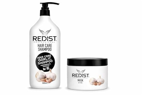 Redist Champú profesional antipérdida de cabello con ácido 1000 ml + mascarilla para el cabello de 475 ml | Strengthens and Nourishes | Prevents Hair Loss | For Dry, Frágil o Dañado Hair |