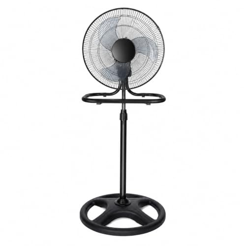 tempo di saldi Ventilatore 3 in 1 Ø43 cm 60W in Metallo con Base da Tavolo Parete e Piantana