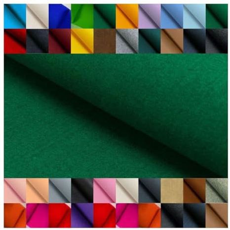 Fabrics-City dunkelgrün Filzstoff Bastelfilz Dekorationsfilz Bastelarbeit, 100cm x 4mm, ideal für Bastelarbeiten, Kindergarten, Taschen, Bekleidung, Dekoration, Nähen, Kleben Stoff, 3985