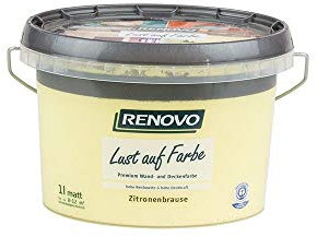 Trendfarbe Zitronenbrause 1 L Renovo Lust auf Farbe - Wandfarbe Deckenfarbe