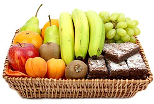 Delight Fruit Basket - Fruit Gift Baskets and Gift Hampers with Next Day UK delivery with Personal Message attached