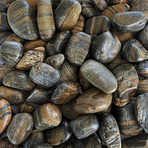 naninoa Flusskiesel ca 20-60 mm 5 KG. Flußkiesel, Kieselsteine 5000 Gramm. Farbe: braun Terra