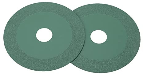 2 PSC Glass Cutting Disc, 0.04 Ultra Thin Diamond Saw Blade, Easy To Install Portable Size, High Manganese Steel Base Diamond Disc, Heat Resistant Engraved Diamond Saw Blades Tile Ceramic Jade(Green)