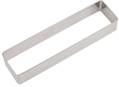 DSOUWEH Set di formine per Biscotti rettangolari in Acciaio Inossidabile per Ampia Applicazione Forme rettangolari per Biscotti in Acciaio Inossidabile antiruggine, Quadrato Lungo, Medio