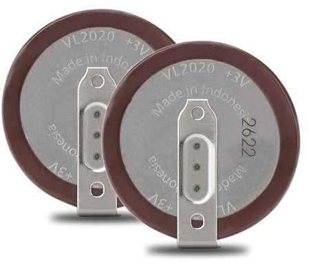 2 PCS VL2020 wiederaufladbare Batterie 180° für Autoschlüssel mit Fernbedienung