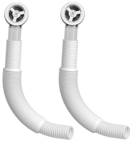CLKE 2-Piece Sink Overflow Kit - Extendible Overflow Tube (250mm) for Round Basins