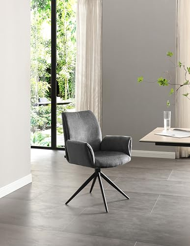 BISLEY Easy Meet FA Drehbarer Besucherstuhl, Schwarz pulverbeschichtetes Sterngestel, Mit Kunststoffgleitern, Farbe: 749 Slate