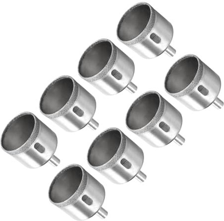 CoCud Diamond Drill Bits, 38mm Cutting Diameter, Nickel-plated Coating Diamond Core Drill Hole Saws - (Applications: for Glass Precision Drilling Bits Tools), 8-Pieces