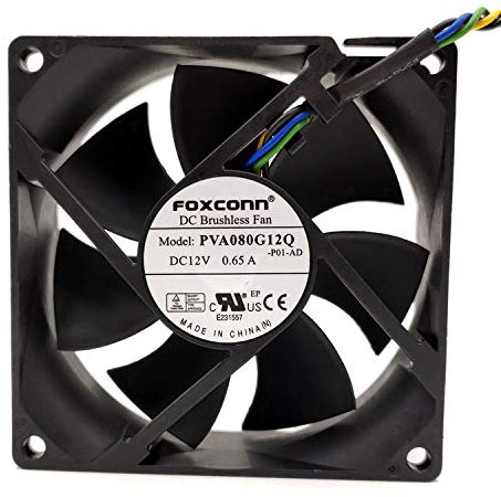 Cooling Fan 8cm 8025 12V 0.65A 4 pin PWM high air flow CPU fan PVA080G12Q