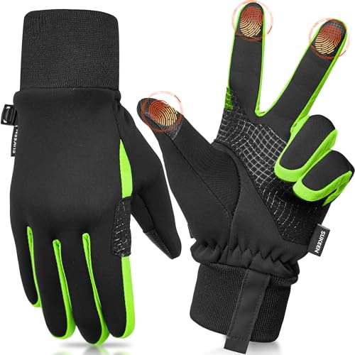Sukeen Guantes de ciclismo para niños-verde