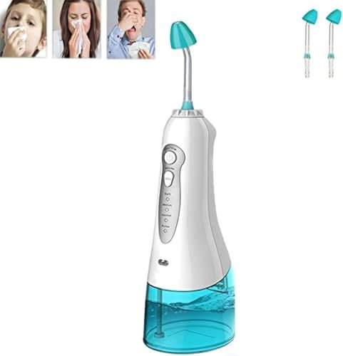 Portable Sinus Irrigation System, Cordless Nose Cleaner with 300ml,Nasal Irrigation Sinus Rinse System Kit, for Adult & Kid Various Nasal Symptoms Relief