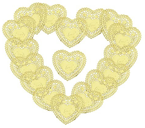KOMBIUDA 100blätter Herz-papierdeckchen Für Valentinstag Hochzeit Und Partys Romantische Doilies Dekoration Für Kuchen Platten Und Mehr