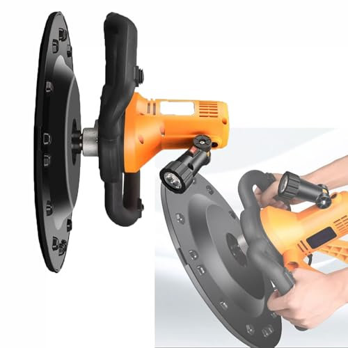 McbeAn Cazzuola Elettrica per Malta Cementizia, Lisciatrice Elettrica per Pareti da 2880 W con Luce a LED, Regolazione della velocità a 6 velocità, Adatta per Levigatura E Compattazione di Sabbia