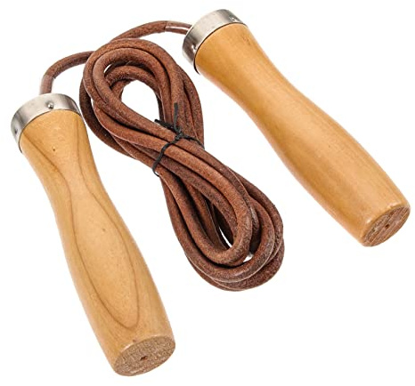 BESPORTBLE Holz Springseil Mit Rindsleder Sport-hüpfseil Zum Abnehmen Fitness-springseil Für Draußen Und Zuhause Ergonomischer Griff Für Optimalen Komfort