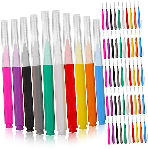 Holibanna Cepillo Interdental Portátil 100 Piezas de Acero Inoxidable 304 y PP para Limpieza Interdental Diaria y Cuidado Oral Óptimo en Viajes