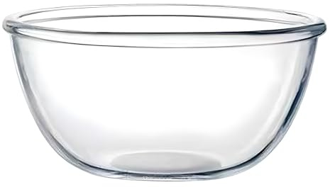 CompadreBol Ciotola da forno da 27 cm, Ciotole per aperitivi Capacità 4.5 litri, Ciotole in vetro senza coperchio, Adatte al forno, Adatte al microonde