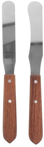 ERINGOGO Spatule à Cire pour Épilation avec Manche en Bois Ergonomique, Acier Inoxydable Léger, Design Précis, pour Usage à Domicile Salon