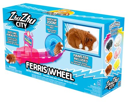 Zhu Zhu Hamster City Wheel – Rueda de Ejercicio Interactiva Hámster y Accesorios, Juguetes ZhuZu Pets