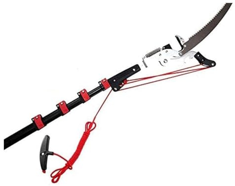 Pole Pruning Saw, Telescopic Tree Pruner, Extendable Long Reach Tree Pruning Loppers Landscaping Pole Saw for Sawing and Shearing(7.2m/24ft)