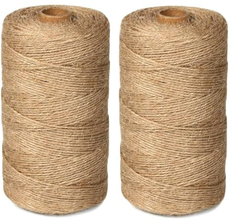 800m Jute-Schnur,BetterJonny Jutegarn 1mm Braun Juteschnur Naturfaser Jutegarn Paketschnur Naturfaser für Basteln, Garten und Bilder Pflanzen(1mmx400m)