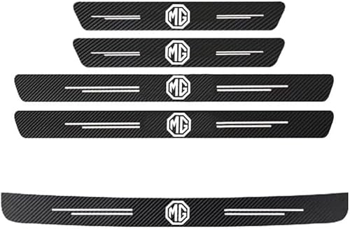 CHANGNIANFA 5 Pièces Protection Seuil de Porte de Voiture pour MG ZS Hybrid+ 2025-, Autocollant de Seuil de Porte Aux Rayures de Voiture