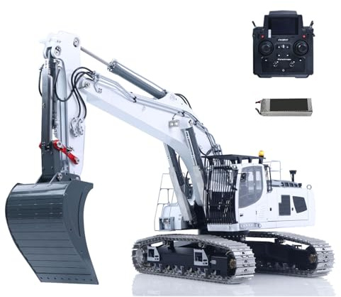 wheelfun Metall LESU 1/14 RC Hydraulikbagger 2 Arme Lr956 Fernbedienung Bagger Modell 4Mpa Dual Pumpen Licht 3S Batterie Pl18Ev Lite Hobby Grade Modell für Kinder ab 14 Jahren
