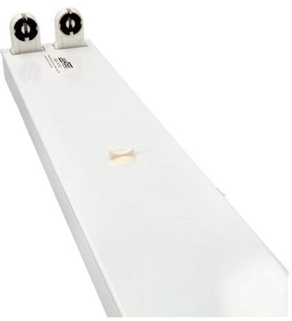 Jandei - Regleta para Doble Tubo Led T8 G13 120 cm Slim, Conexión Directa. Soporte para 2 Tubos. Instalación en Superficie, Resistente y Ligera para Uso interior Profesional.