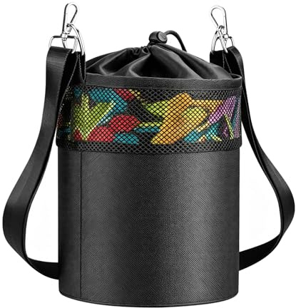 Ytwehela Borsa per mollette da bucato da appendere per 200 mollette, resistente allo sporco, per interni ed esterni, organizer per riporre mollette (nero)