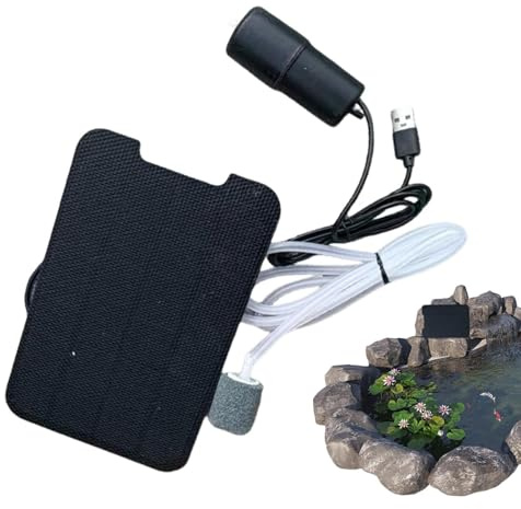 Teichbelüfter Solarbetriebener Gartenteich-Sauerstoffgeber | Luftpumpe für Hobbyisten, Angler, Züchter, Gärtner, Dekorateure, Hinterhof, Garten, Park, Sommer, Camping, Angeln