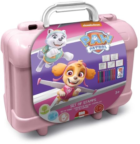 Travel Set - MULTIPRINT - 42913 - 5 tampons Pat Patrouille Everest, 10 crayons