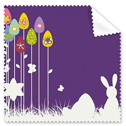 Ostern Religion Christentum Festival Violett Farbigen Ei Hase Blume Schmetterling Design Kultur Illustration Muster Brille Reinigungstuch Reinigungstuch Handy-Display von 5 x