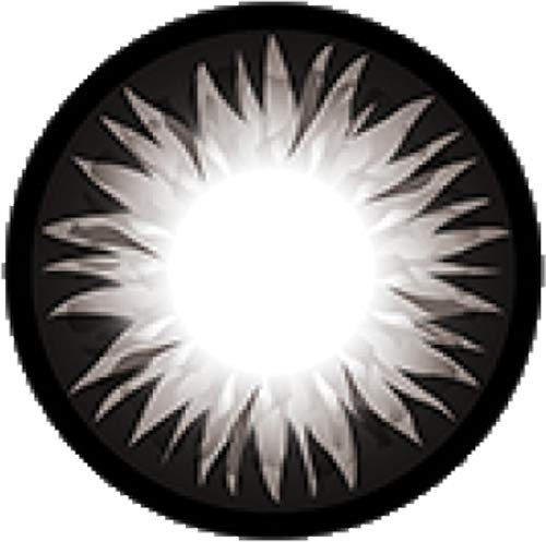 Matlens - GEOLICA Farbige Kontaktlinsen ohne Stärke grau gray GEO Extra Bella Big eyes WBS-205 circle lens 2 Linsen 1 Kontaktlinsenbehälter 1 Pflegemittel 50ml