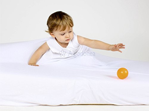 Sábana de seguridad para bebés, cama 90x190 cm. Blanca.