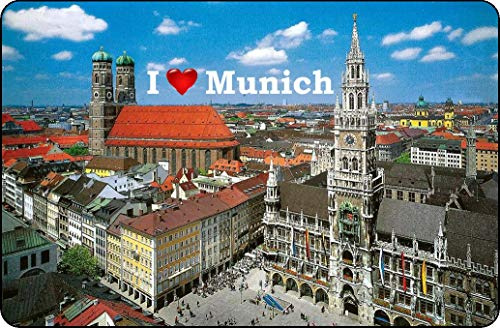 Cadora Magnetschild Kühlschrankmagnet I Love Munich