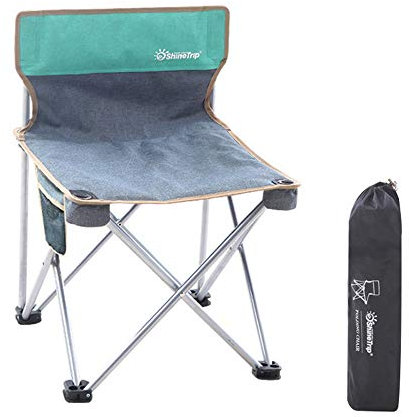 WANGLXFC Tragbar Klappstuhl, Robustem, Gartenmöbel, Klapphocker zusammenklappbares, Stuhl Ultra-Light Campinghocker, für Wandern Angeln Reise Unisex, B