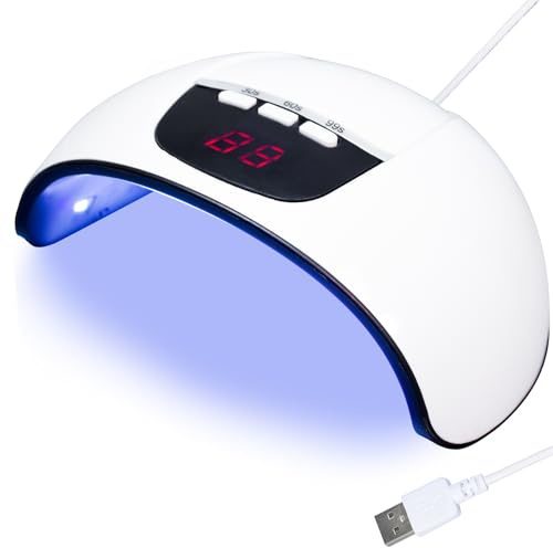 FUNSHOWCASE Lampada UV a LED 54W Luce di polimerizzazione in resina, Kit per colata di gioielli, smalto gel, 3 impostazioni timer, sensore automatico, alimentato tramite USB