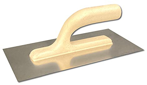 DEWEPRO® ECO Glättekelle 270x130mm Edelstahlblatt, rostfrei - Putzkelle mit Kunststoffgriff (wasserabweisend)