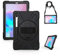 Gerutek Hülle Samsung Galaxy Tab S6 SM T860/SM T865 (10.5-Zoll), Stoßfeste Robust Panzerhülle mit Stifthalter, Drehbar Stände, Handschlaufe, Schultergurt Schutzhülle für Samsung Tab S6 10.5, Schwarz