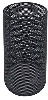 FSLIVING Pantalla de lámpara de metal negro de estilo vintage industrial, pantalla de rejilla, buena transmisión de luz para lámpara colgante, lámpara de pared, techo, solo sombra