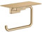 hansgrohe AddStoris - Toilettenpapierhalter mit Ablage, Klopapierhalter für Wandmontage, Klorollenhalter, verdeckte Befestigung, Badezimmer Zubehör, Brushed Bronze, 41772140