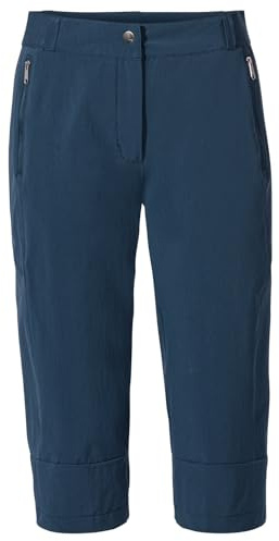 VAUDE Wanderhose Damen Farley Stretch Capri Hose III, Wasserabweisende Damen Trekkinghose kurz, Bequeme Stretch-Wanderhose – strapazierfähig & schnelltrocknend